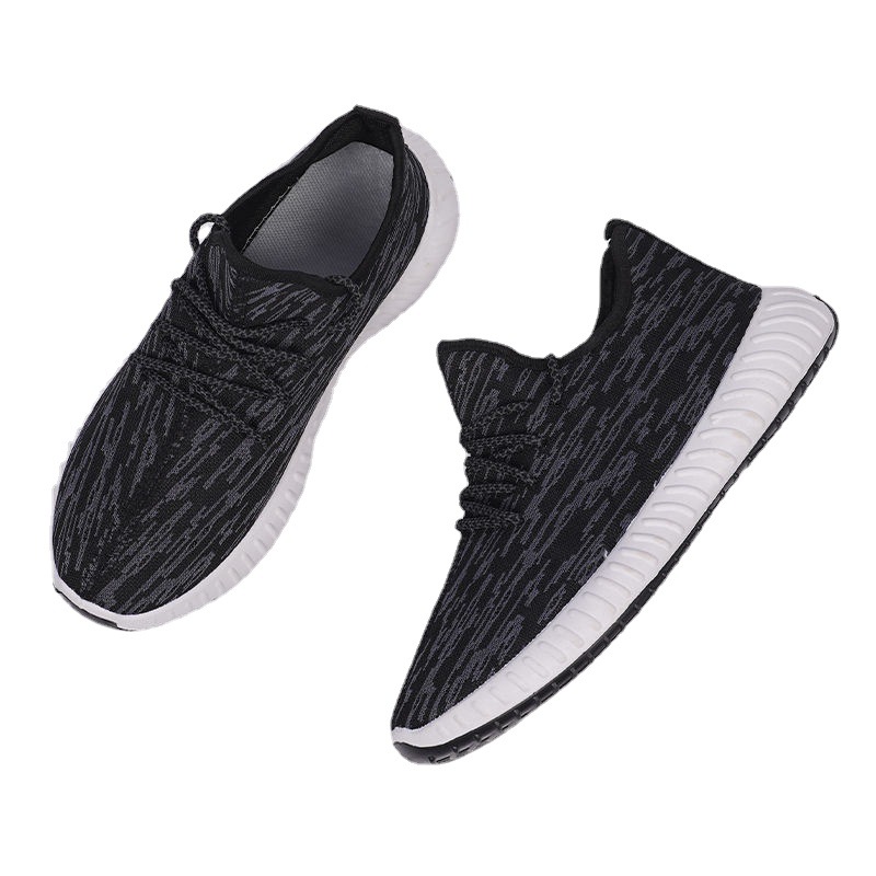 Summer New Men's Coconut Shoes Flyknit Breathable Sneaker Men's Cloth Shoes Trendy Casual Shoes Men's One Piece Dropshipping