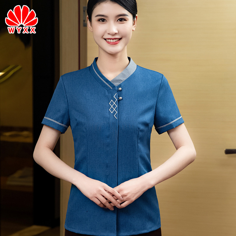 保洁工作服短袖女夏季物业家政保洁员清洁阿姨星级酒店客房保洁服
