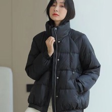 反季短款羽绒服女2024年新款冬季加厚韩版宽松面包服外套一件代发