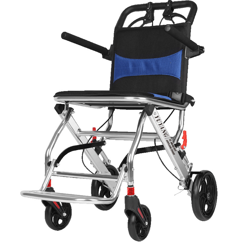 羽扬轻便便携式轮椅小型简易超轻可折叠旅游老年人代步车手推车