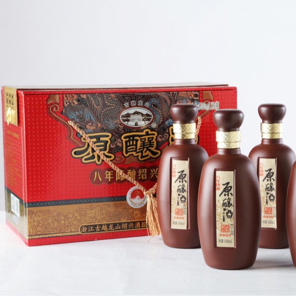 500ml*6古越龙山八年原酿酒礼盒花雕绍兴黄酒-阿里巴巴