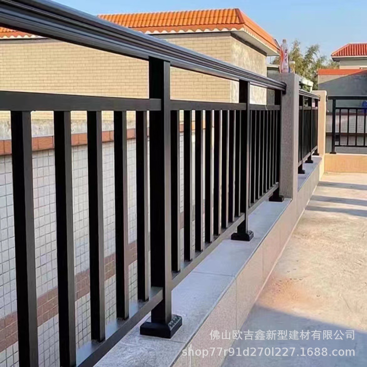 铝艺别墅庭院栏杆围栏花园阳台护栏户外铝合金防护栏厂家批发直供