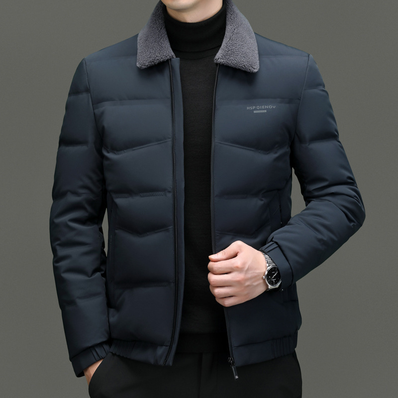2024冬季新款男士羽绒服 休闲翻领保暖羽绒男外套 一件代发Q28873