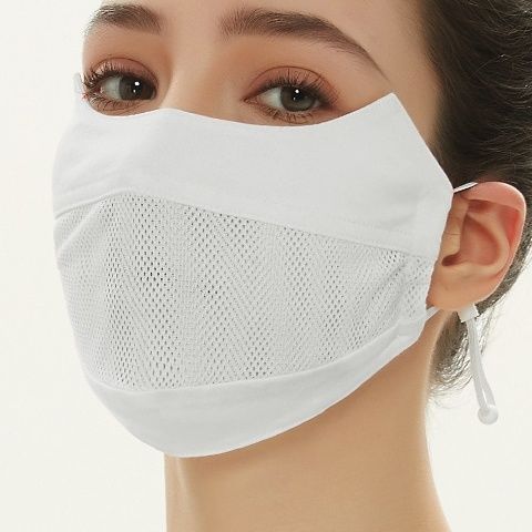 夏季口罩女士薄款遮阳全脸罩透气面纱神器装饰面罩女耳戴式