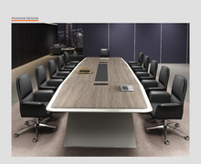 简约现代办公室开会桌椅长条接待桌会议台佛山会议桌大长桌子