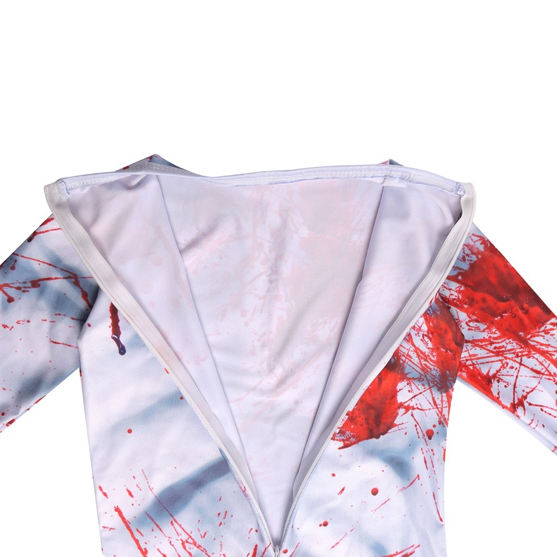 跨境万圣节新品儿童新款cosplay连体警笛头周边scp-096扮演服lc12