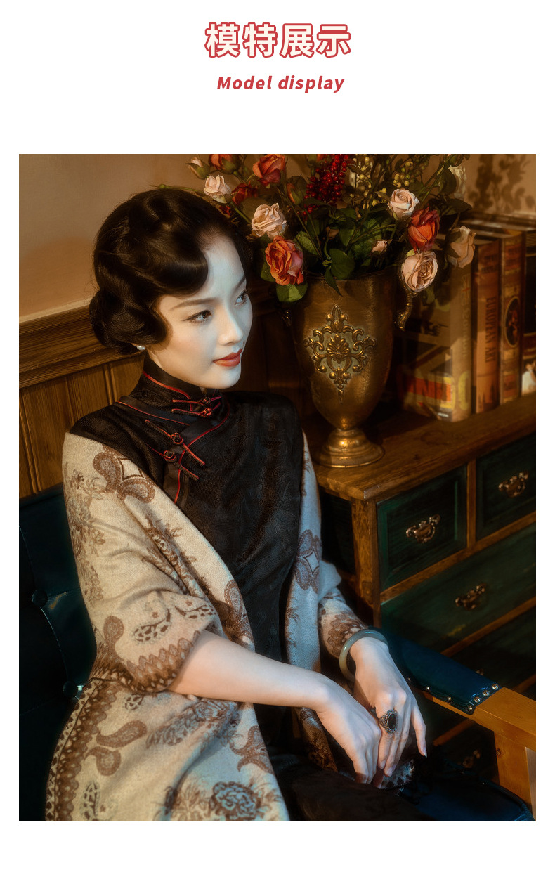 现货直售复古手推刘海波纹假发片民国发型旗袍造型假发刘海发片