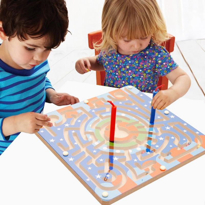 幼儿童磁性运笔走珠迷宫玩具益智逻辑思维专注力精细动作训练游戏