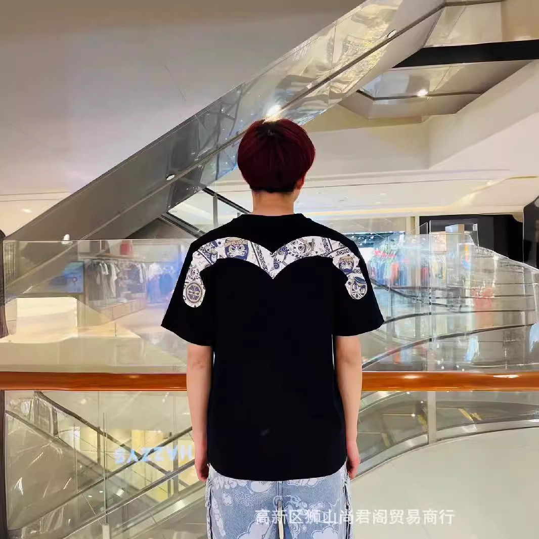 一件代发 2024ev福神情侣款 刺绣印花情侣款休闲t恤短袖 男女同款