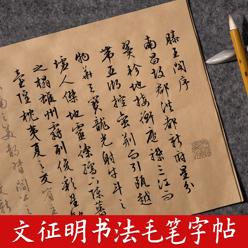 文征明小楷描红滕王阁序行书毛笔字帖初学书法练习临摹蝇头小楷清
