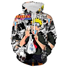 外贸男士卫衣Uzumaki Naruto 3D印花酷男孩女孩连帽衫秋