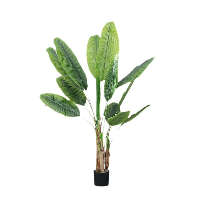 Nordic Ravenala Large Simulation Plant Potted Indoor Landscaping Decoration Website Red Japanese Banana Leaf Fake Trees Bonsai Wholesale