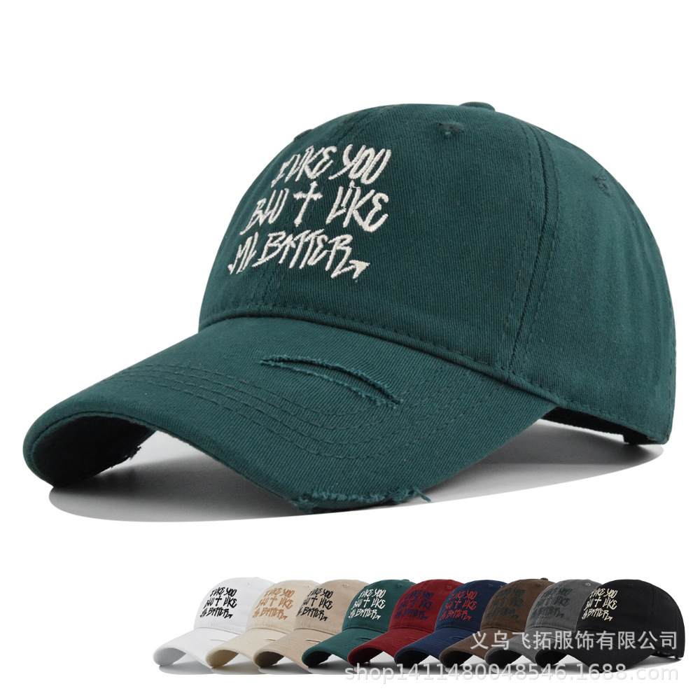 跨境新款字母刺绣鸭舌帽男女时尚百搭棒球帽户外情侣遮阳帽子批发