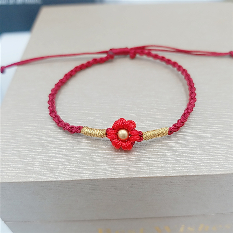 送你一朵小红花易烊千玺周边同款手工编织网红手链成品手环手绳女