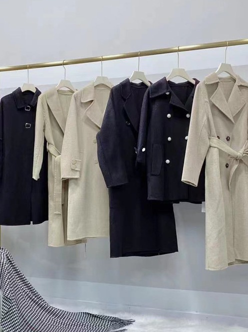 纳纹品牌折扣羊绒外套女装尾货批发亨奴秋冬撤柜直播衣服尾货清仓