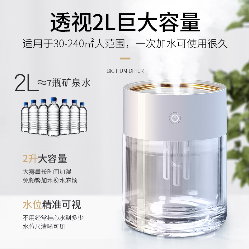 Household Bedroom Heavy Fog Humidifier USB Office Desktop Silent and Portable Car Atomization Air Purifier