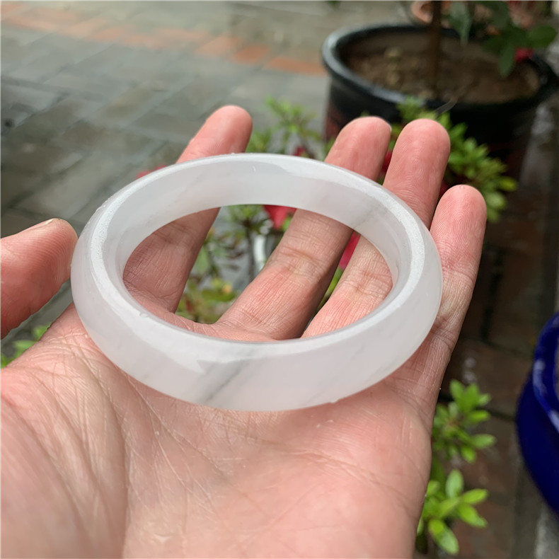 一件代发和田玉青花手镯天然新疆金丝玉水墨丹青玉石镯子直播货源