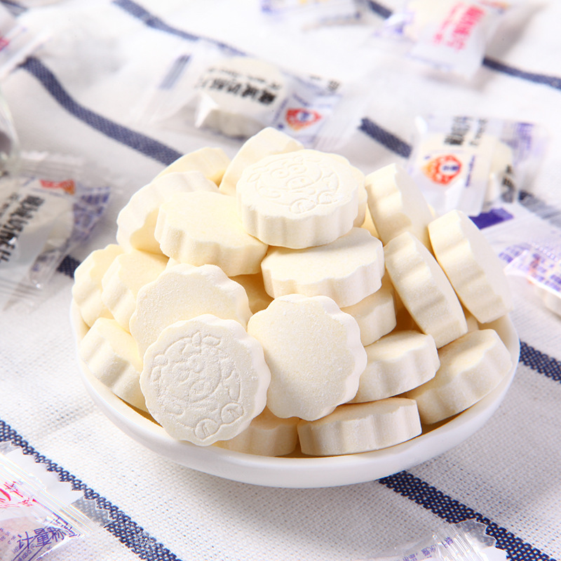 青海特产西藏内蒙古牛奶片糖干吃奶酥奶贝高原乳制品零食500g散装