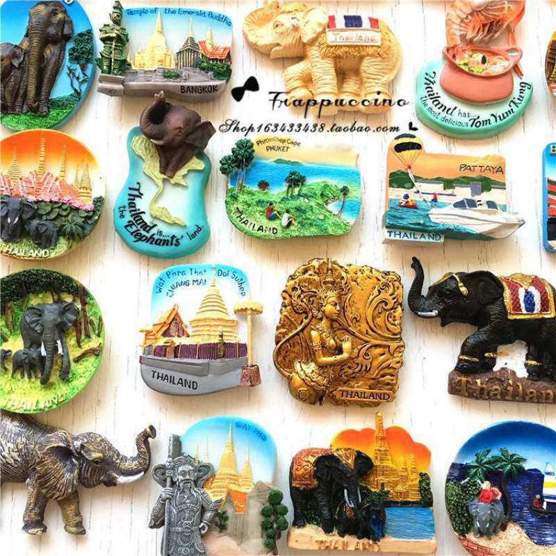 泰国普吉岛曼谷冰箱贴伴手礼清迈大象磁贴芭提雅旅游苏梅岛纪念品
