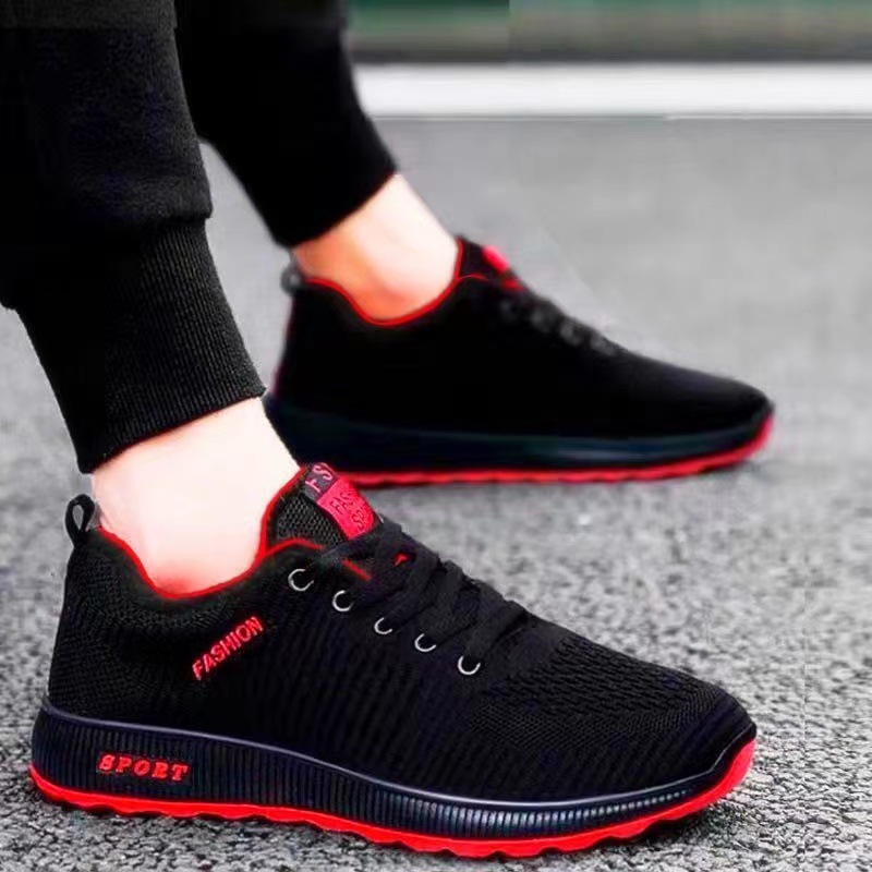 2022 New Men's Shoes Spring Breathable Soft Bottom Shoes Men's All-Match Fashion Lightweight Trendy Casual Sports Mesh Shoes