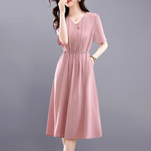 连衣裙夏季2024新款女装小个子高端气质时尚显瘦洋气垂感漂亮裙子