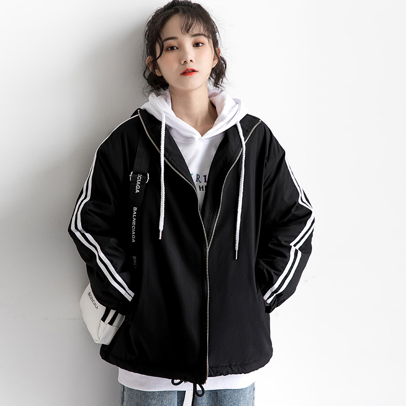 运动上衣女外套春秋图片