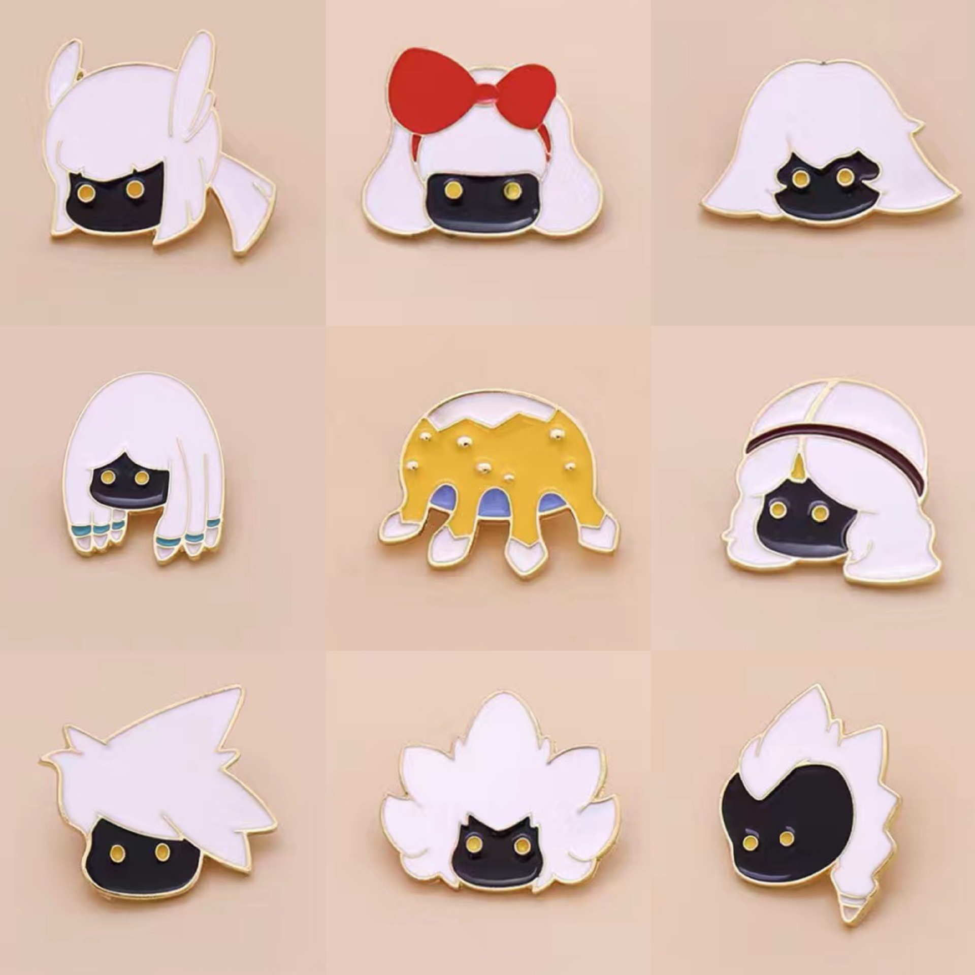 光遇周边胸针可爱平名勋章别针卡卡西白鸟斗篷龙骨金属徽章配饰