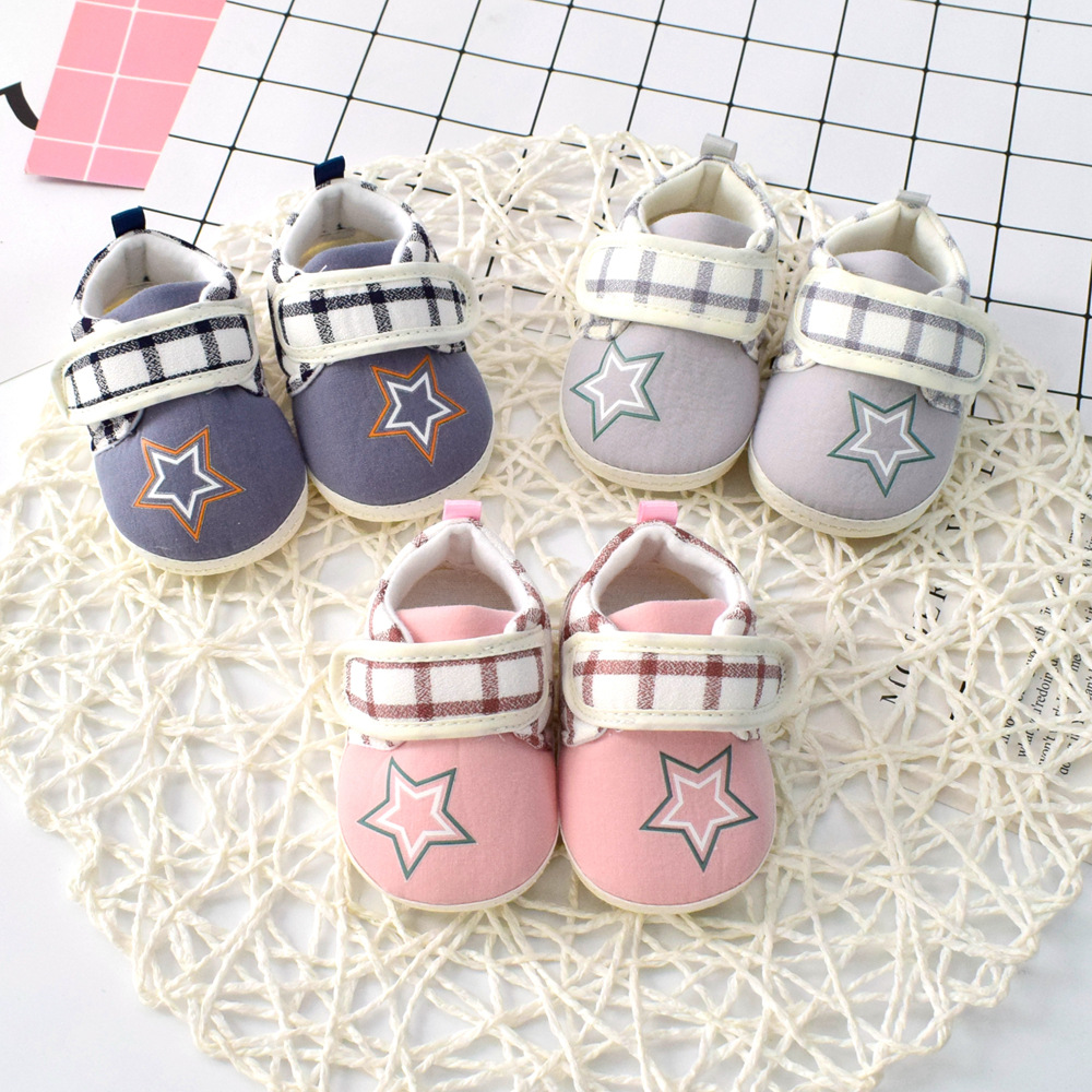 婴儿学步鞋春秋新款男女宝宝牛筋底布鞋早春卡通婴幼儿小童鞋软底