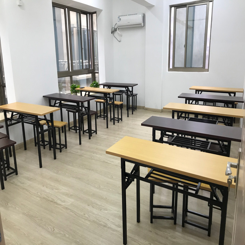 辅导班学生课桌椅培训桌学校补习机构书法教育托管班教室桌椅折叠