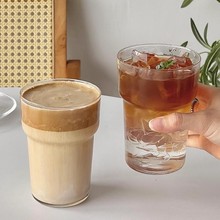 ins轻薄冰美式咖啡杯高硼硅耐热玻璃喝水杯子拿铁果汁牛奶泡茶杯