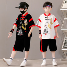 六一夏季新儿童民族服装男孩中国风演出服套装男童唐装汉服表演服