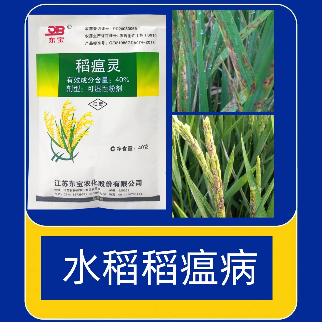 江苏东宝40%稻瘟灵粉剂水稻稻瘟病苗瘟叶瘟穗颈瘟杀菌剂农药