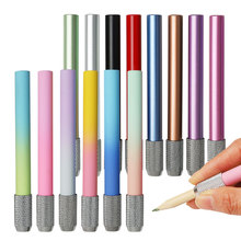 厂家直销 美术用品金属铅笔延长器 笔套加长器铅笔加长杆金属彩杆