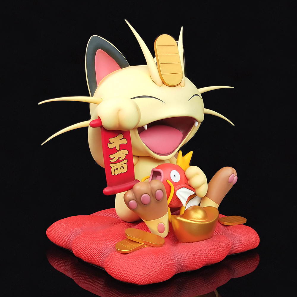 三雷gk 预定 招财猫gk手办宠物小精灵宝可梦喵喵gk雕像手办模型