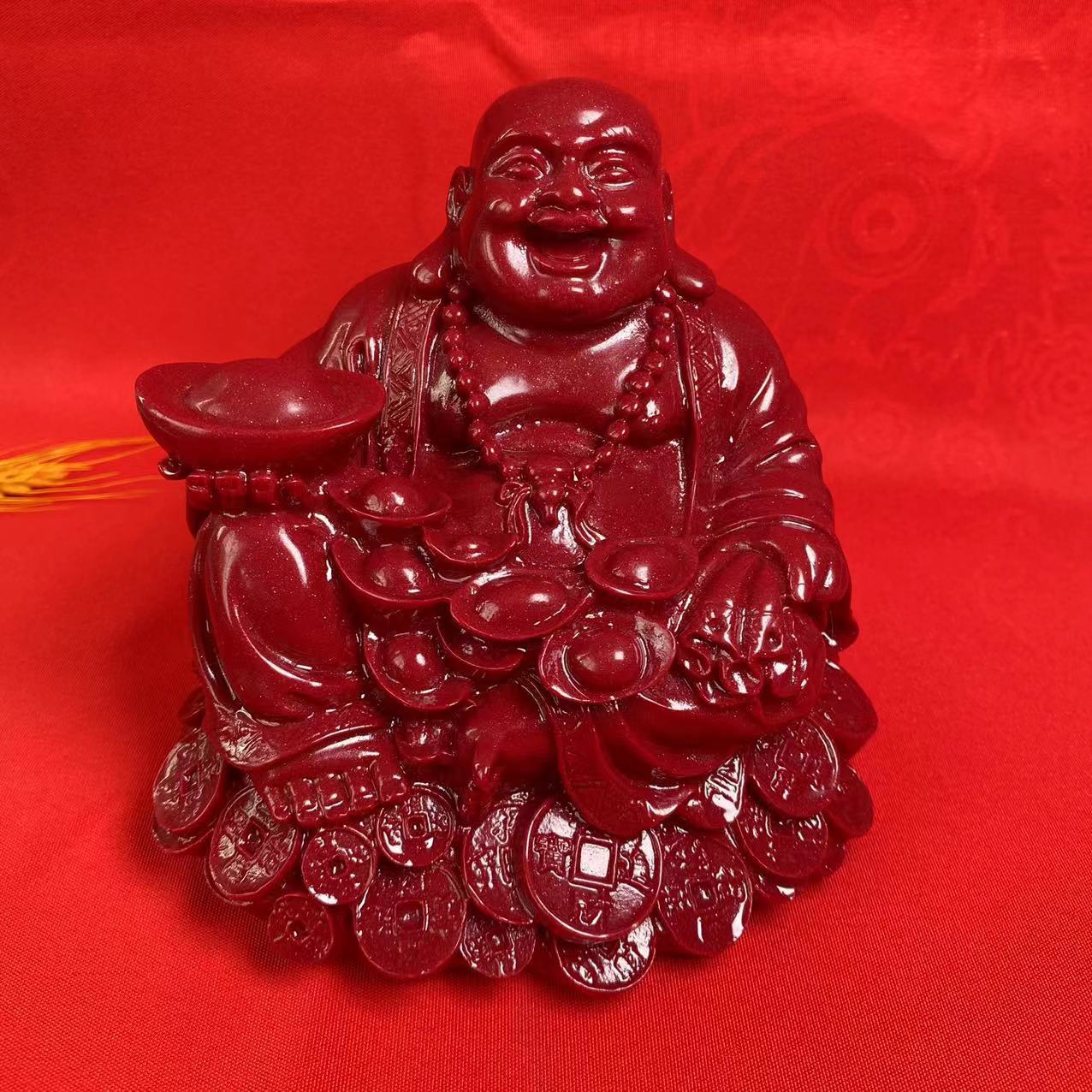 朱砂紫金砂弥勒佛镇宅摆件大肚弥勒佛办公室桌摆会销礼品货源批发