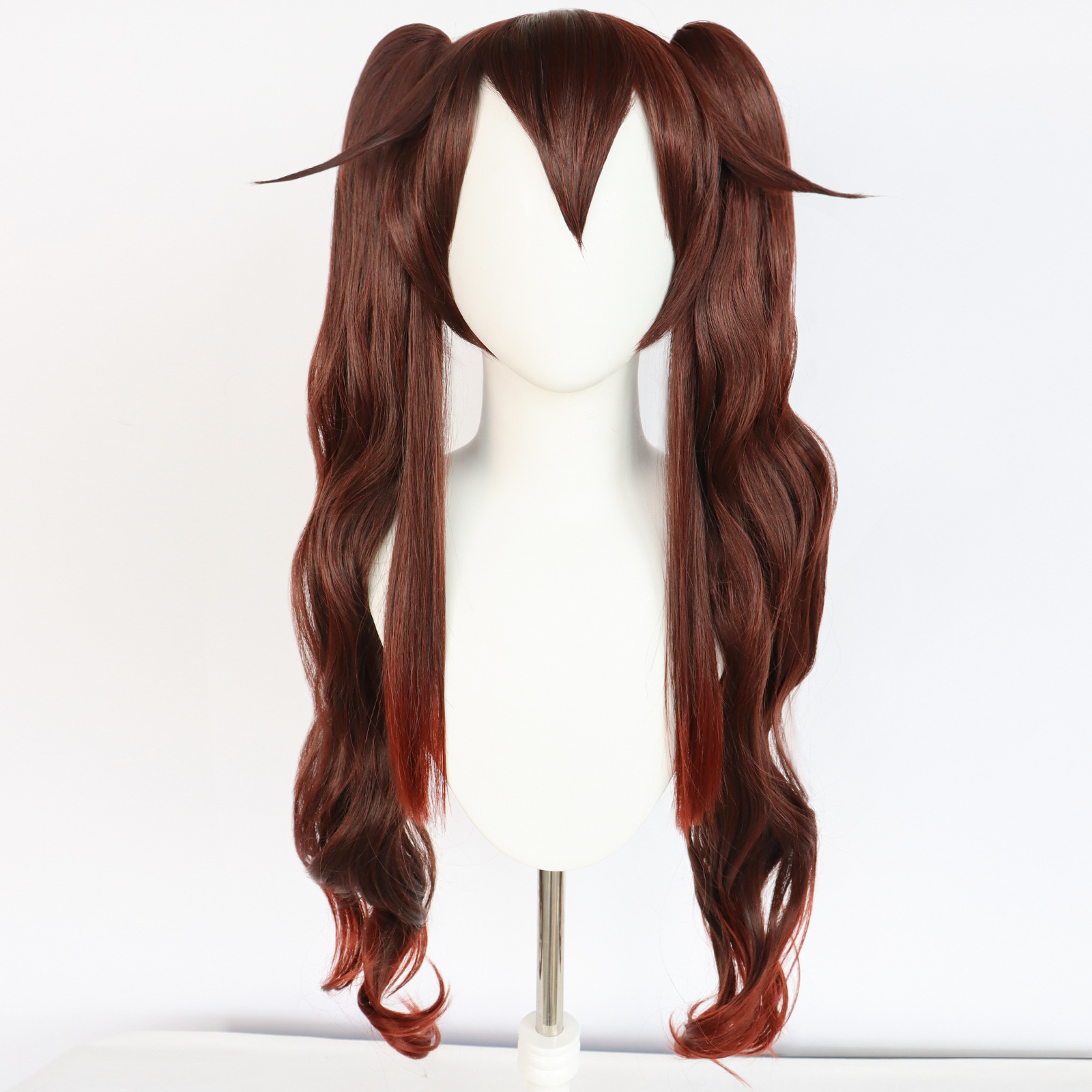 原神胡桃双马尾渐变造型款长cosplay假发胡桃动漫假发cos角色扮演