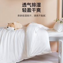 1S7E纯白色学生宿舍床上用品三件套纯棉单人床单被套酒店风民宿四
