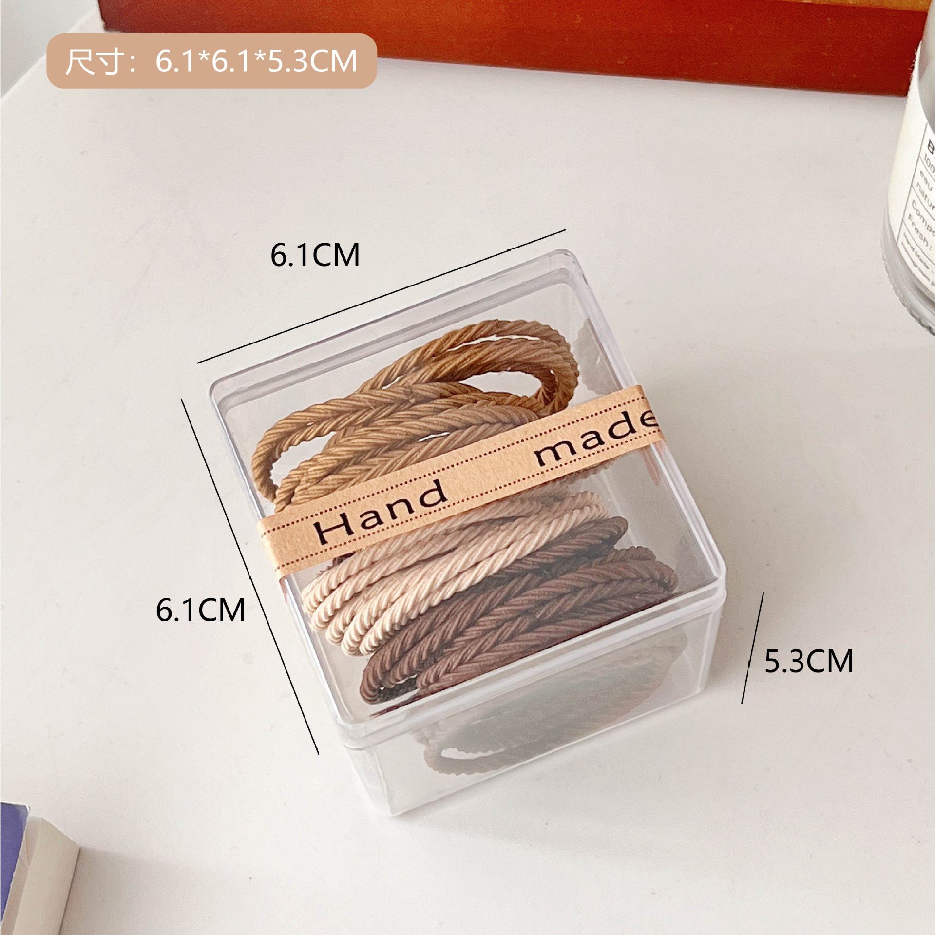 Japanese and Korean Practical All-Match Crystal Boxed Rubber Band Hairtie Girl Internet Celebrity High Elasticity Does Not Hurt Hair Rope