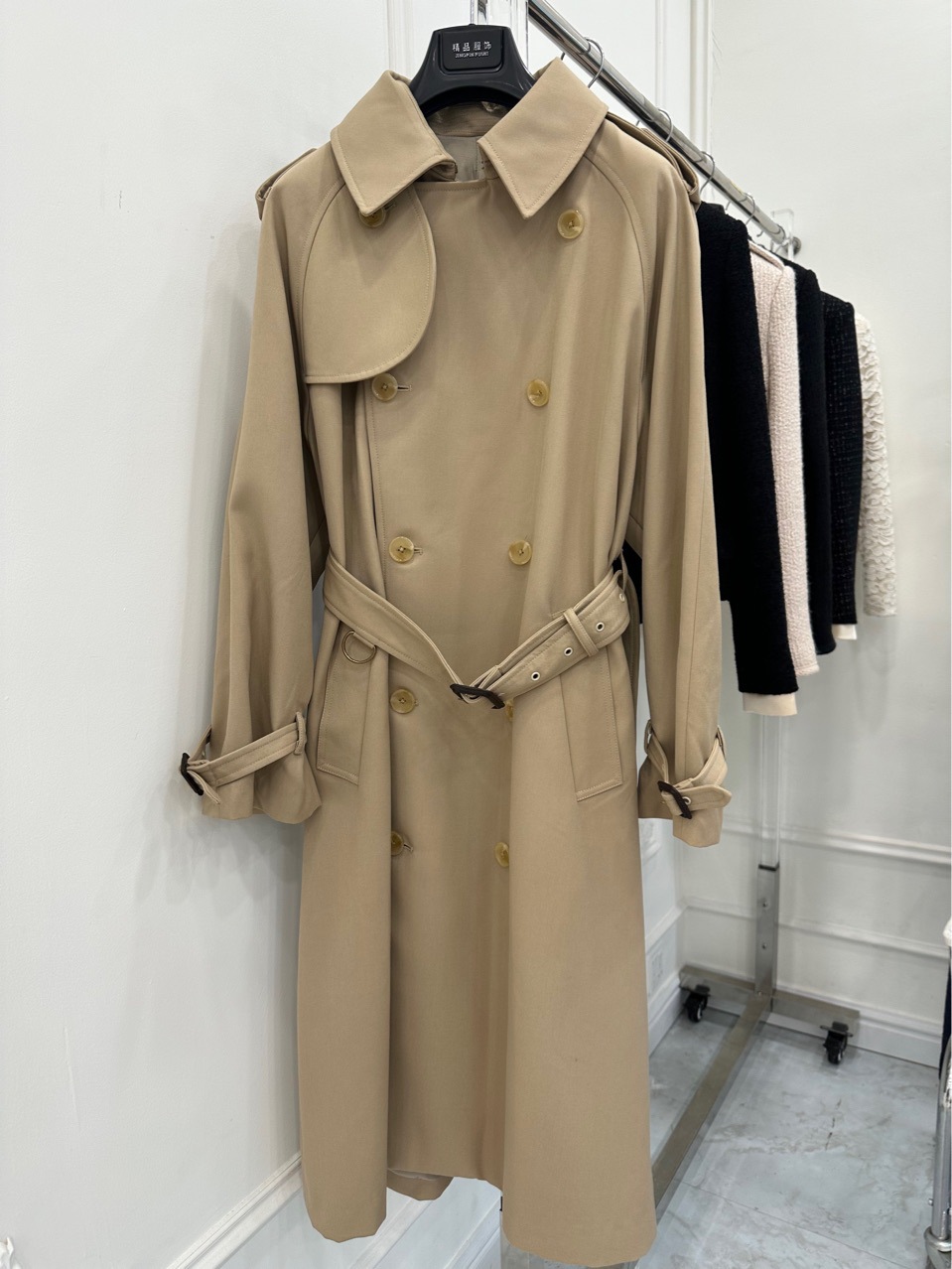 2023秋装新款中长款双排扣外套宽松气质风衣女-阿里巴巴