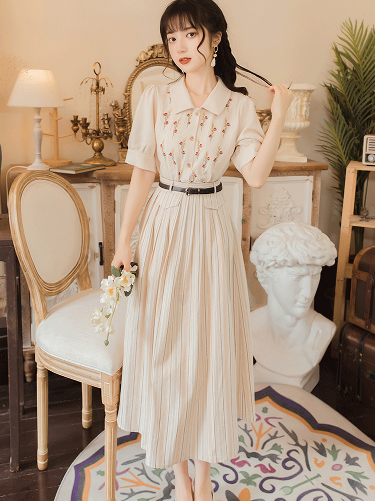 教师教资面试连衣裙淑女气质穿搭女装正式场合衣服女春夏职业套装