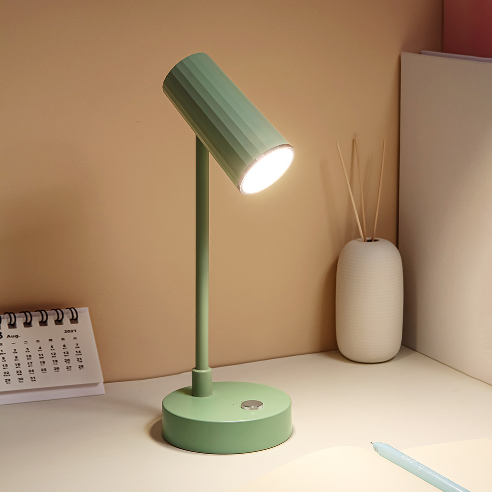 Table Lamp Wholesale Simple Soft Light Eye Protection Learning Table Lamp USB Rechargeable Dormitory Office Desktop LED Reading Table Lamp