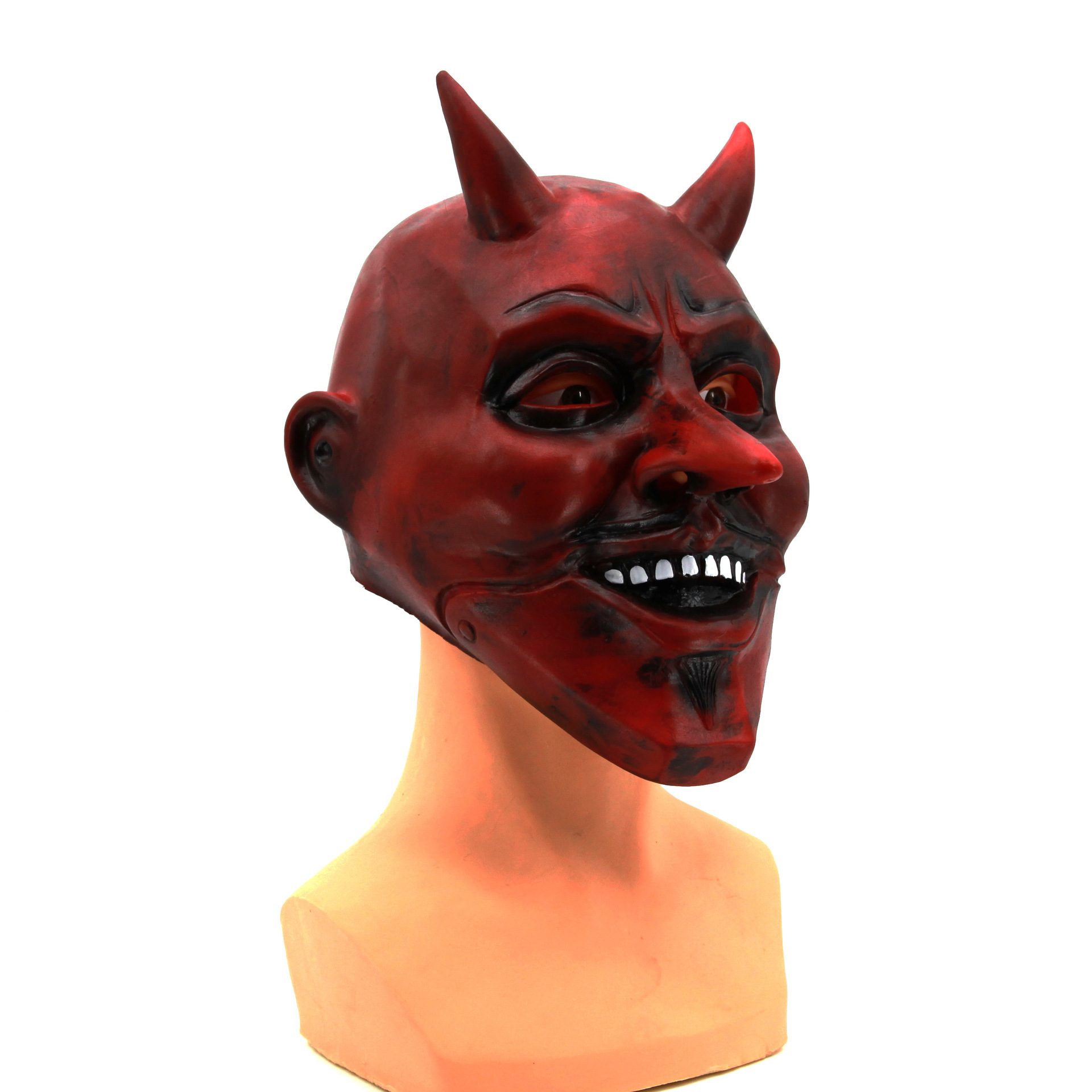 万圣节鬼脸面具cosplay手套红色魔王恶魔搞笑假面化妆舞会道具