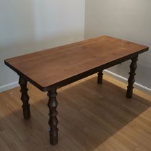 美式实木餐桌椅组合现代长方形家用饭桌复古原木音乐餐吧网红桌椅