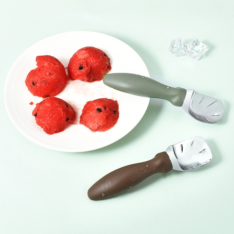 Cross-Border Ice-Cream Spoon Ball Scoop 304 Stainless Steel Cream Dipper Fruit Ball Player Watermelon Measuring Spoon Multi-Purpose Spoon