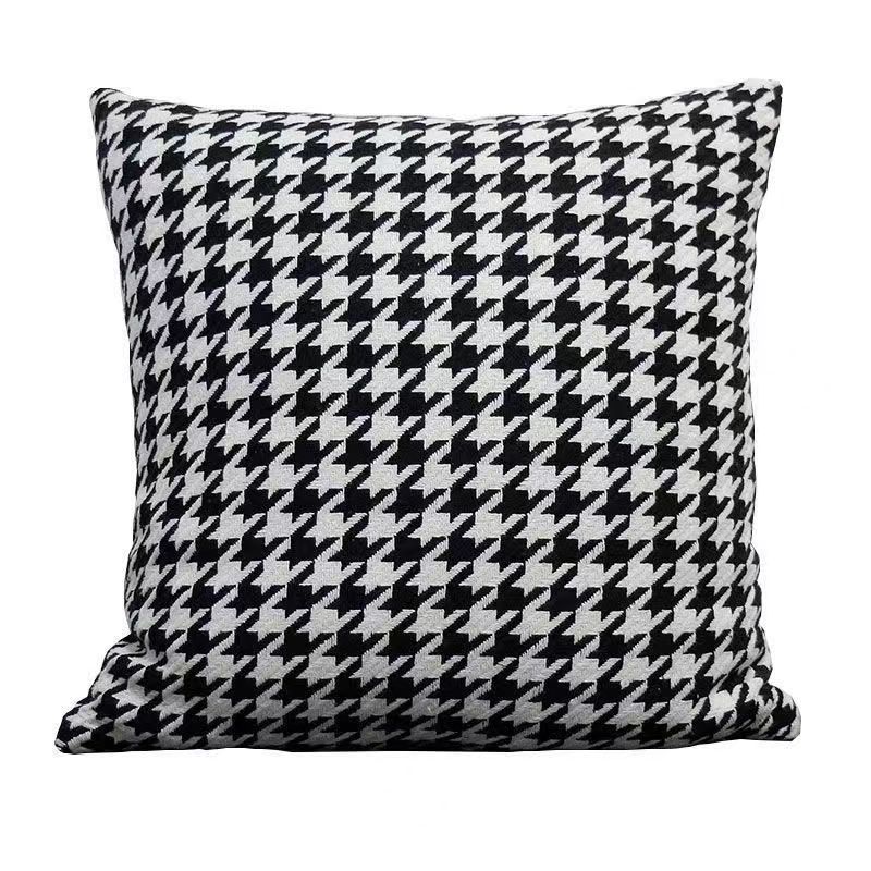 Cross-Border Houndstooth Pillow Cover Ins Entry Luxury Home Bedside Cushion Office Cushion Backrest Sofa Pillow Cases Pillow Cover