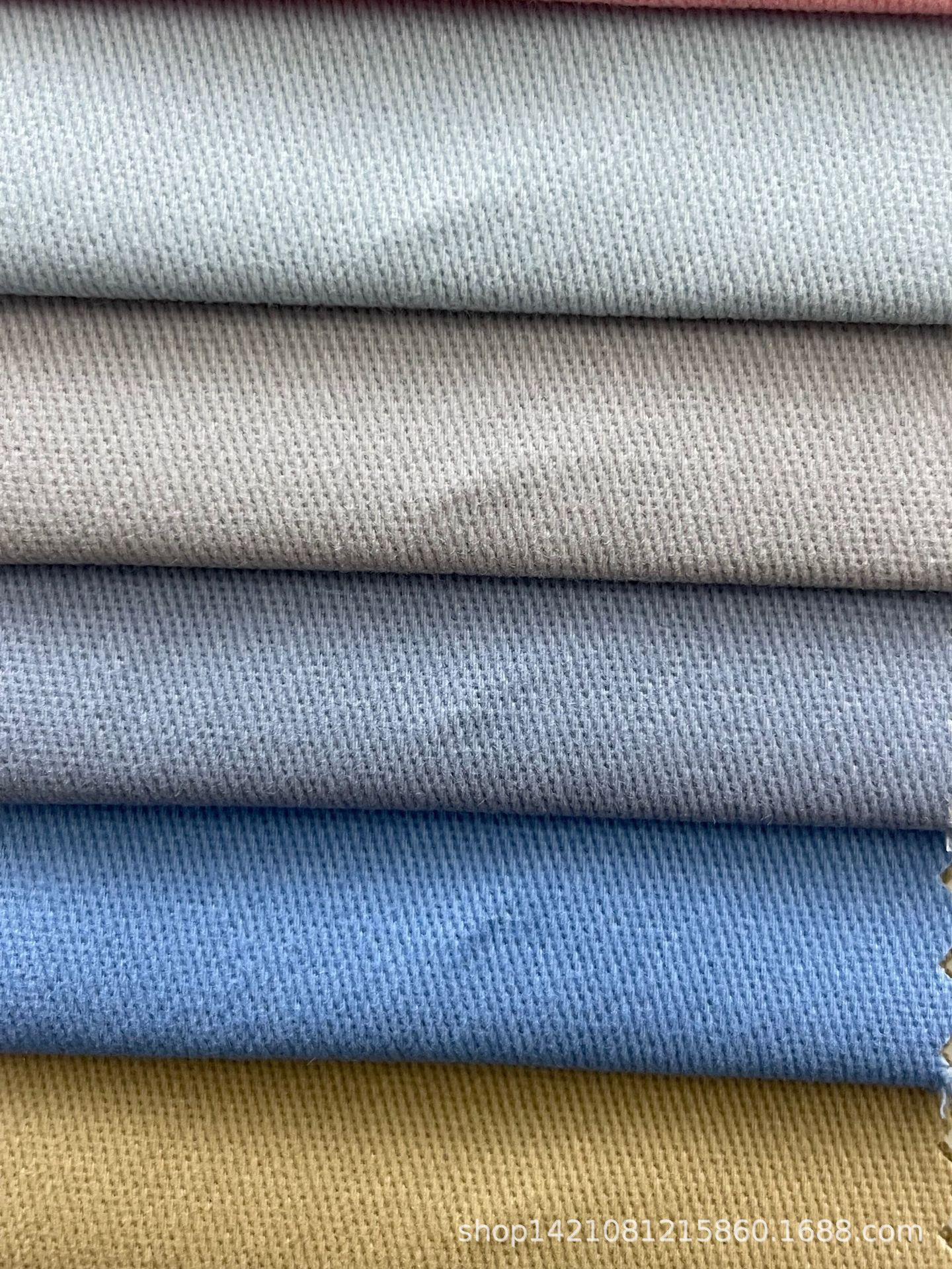梭织棉布加厚斜纹弹力碳磨面料休闲裤外套工作服棉布弹力现货