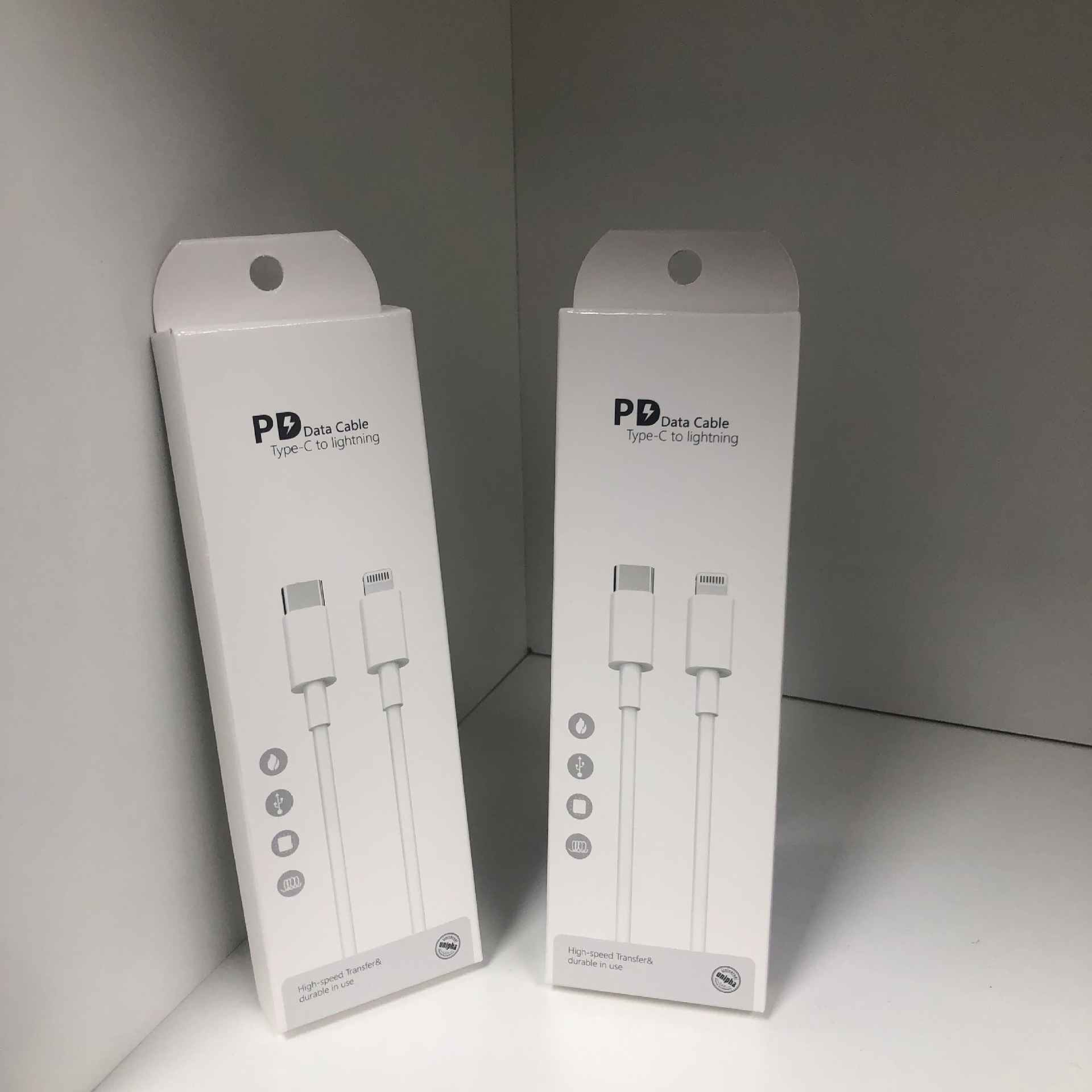 中性pd数据线包装盒1m2m苹果转乐视数据线包装数据线包装纸盒