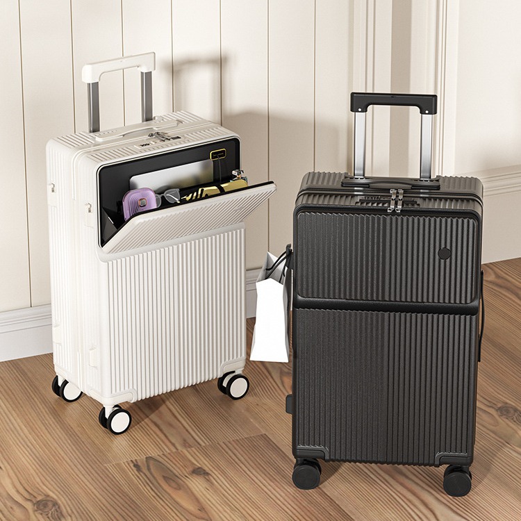前置开口多功能行李箱大容量旅行箱女24寸高颜值登机箱男密码箱包
