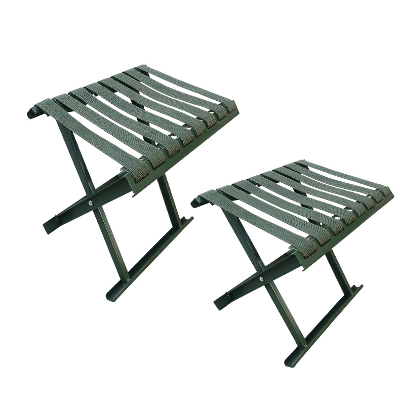 槽钢型军绿色折叠马扎军工折叠凳户外钓鱼凳便携式家用小凳子车载