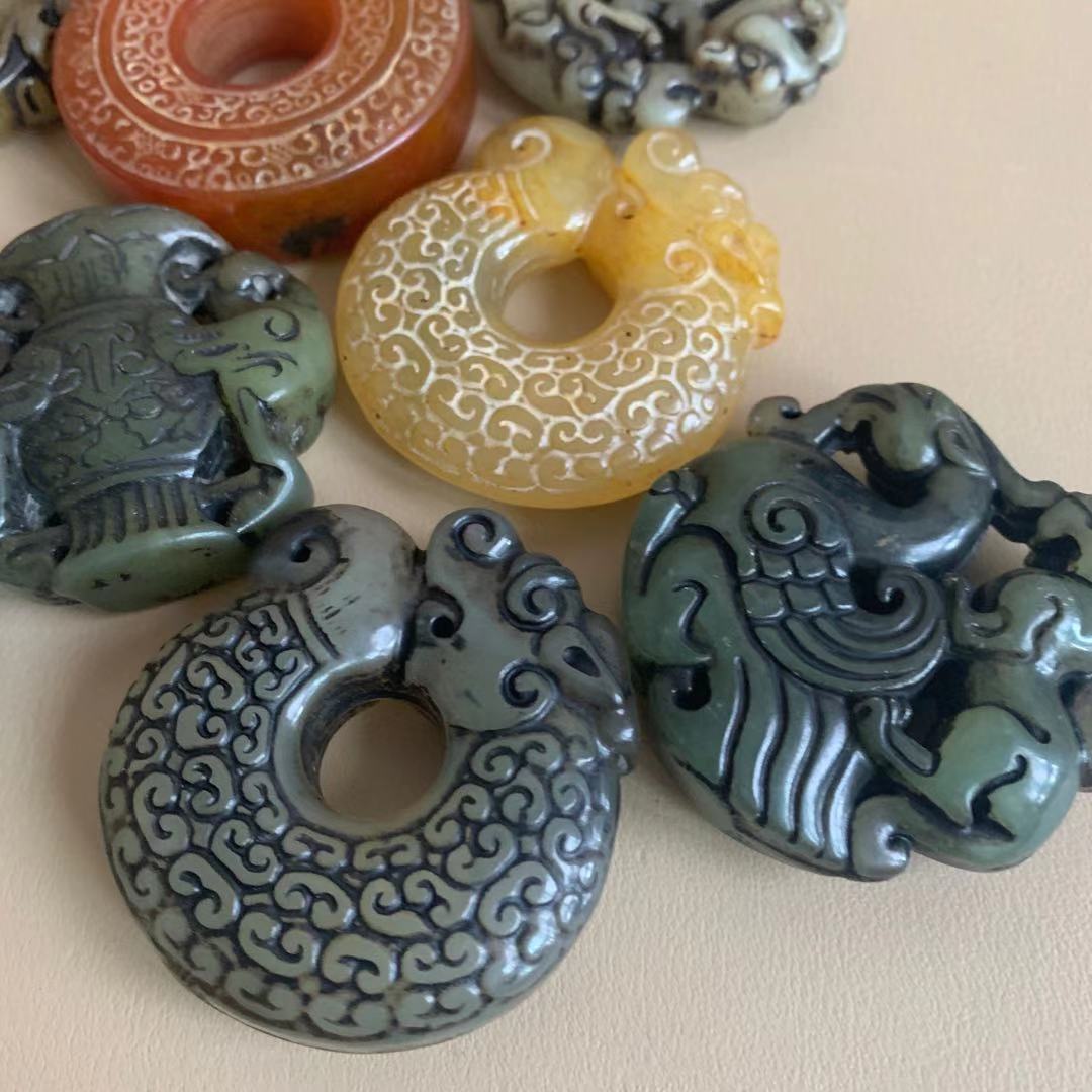 仿古玉器批发 古玉老玉杂件老玉 地摊玉器 老玉器岫玉吊坠牌子